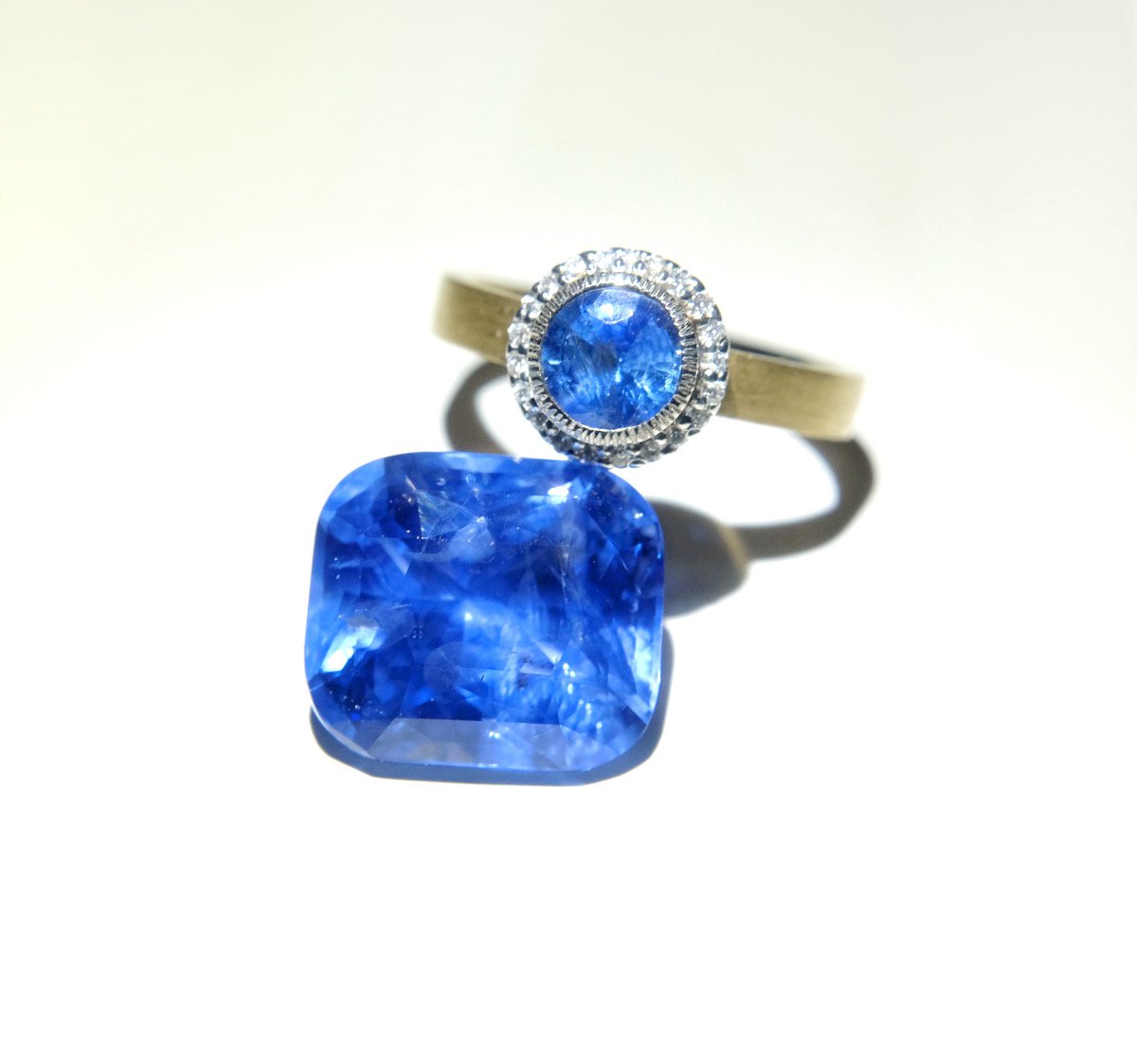 Cornflower blue sapphires