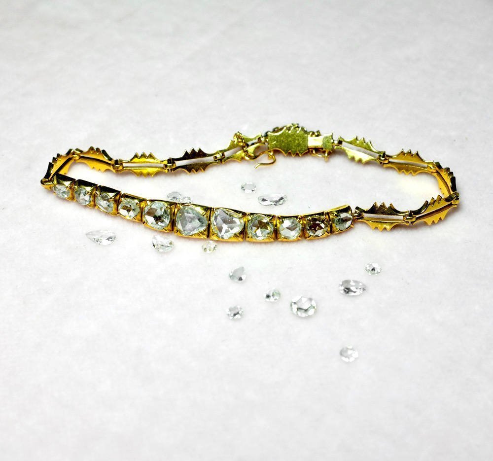 rose cut diamond bracelets