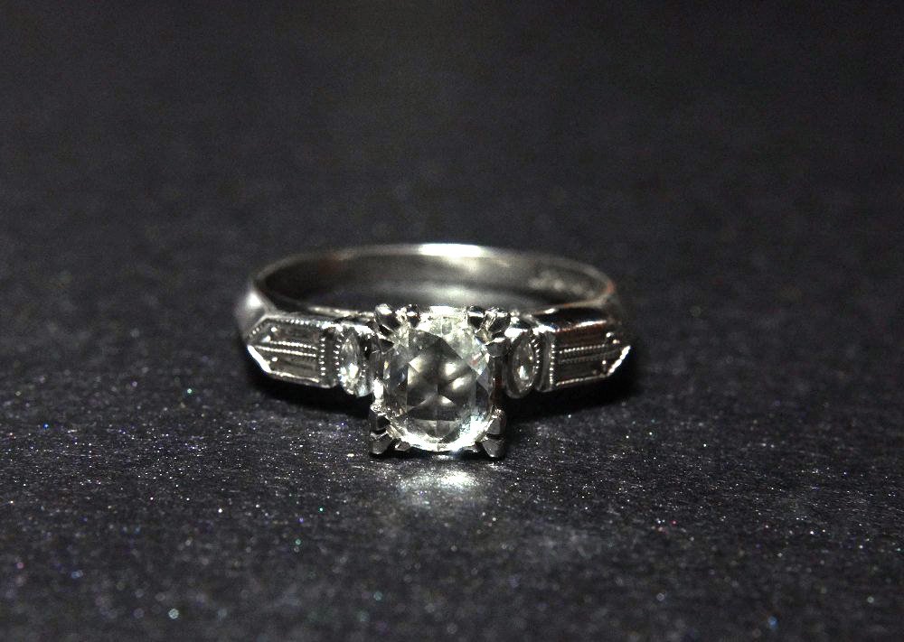 rose cut diamonds on a ring