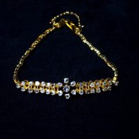 Rose Cut Diamond Link Bracelet, Vintage 18k Chinese Jewellery