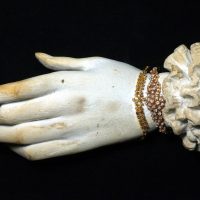 Rose Cut Diamond Link Bracelet, Vintage 18k Chinese Jewellery