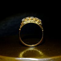 Gem Gardener, 5 stone diamond ring antique, Art Deco diamond ring antique, Chinese Art Deco, antique half eternity rings, eternity ring Singapore, antique chinese jewellery, vintage chinese gold jewelry