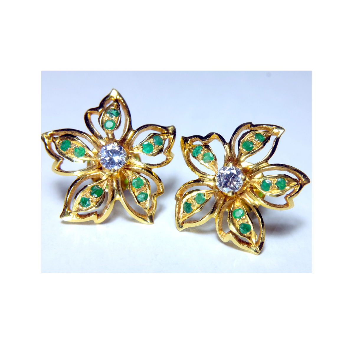 emerald diamond earrings