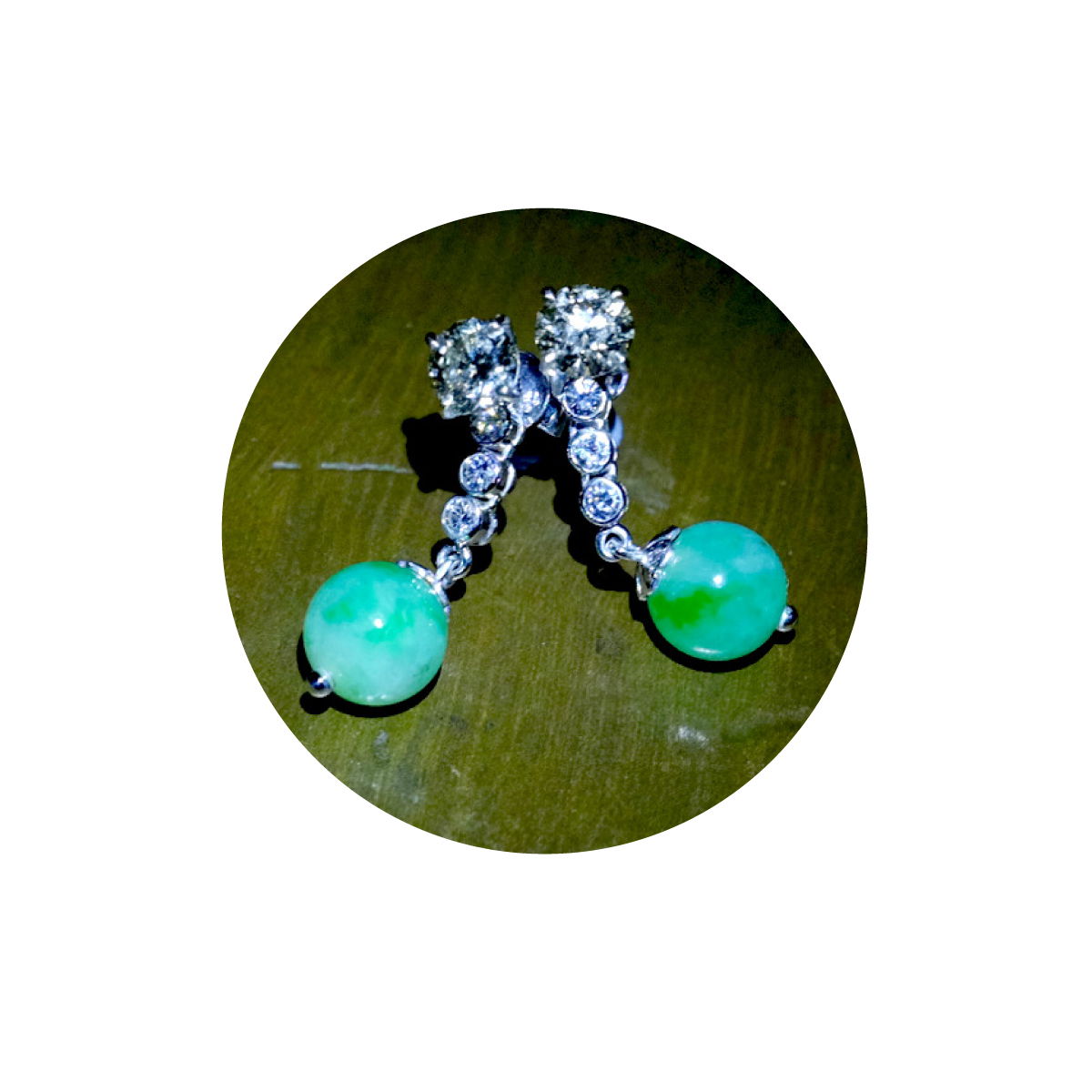 jade dangle earrings