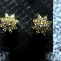 Small Antique Diamond Stud Earrings