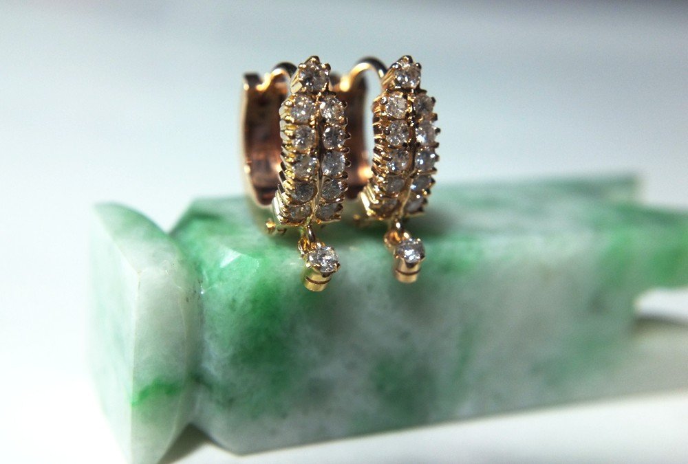 Diamond Huggie Earrings