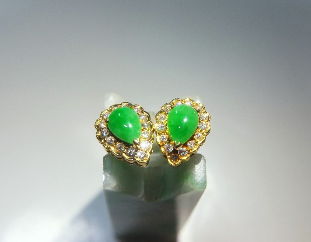 Small Jade Stud Earrings