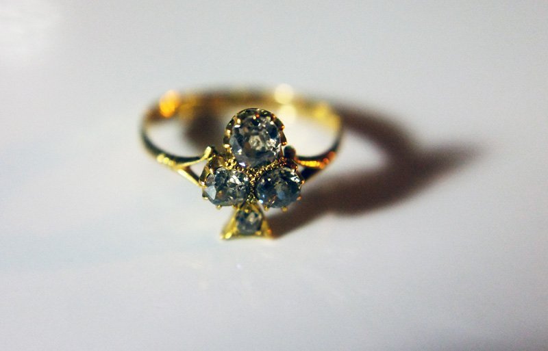 Old Mine Cut Diamond Ring