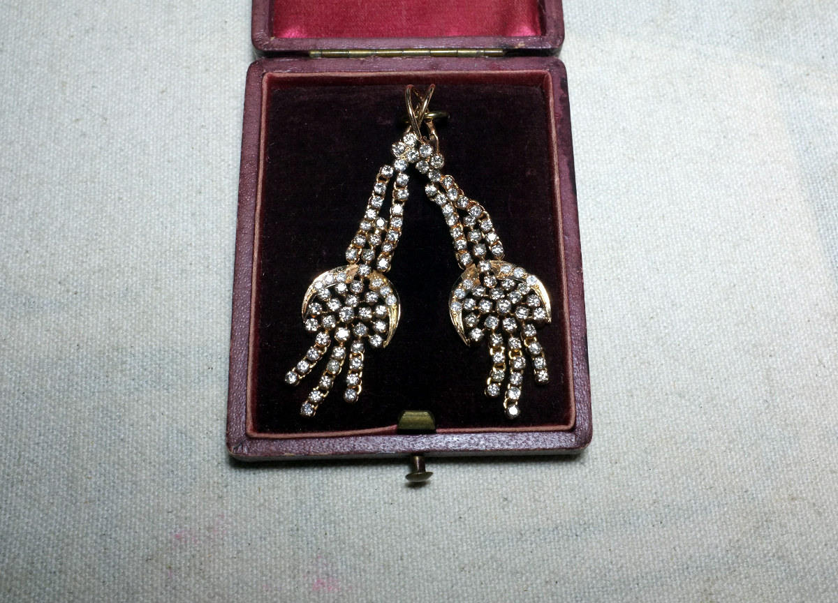 20k Antique Diamond Chandelier Earrings Chinese Jewelry