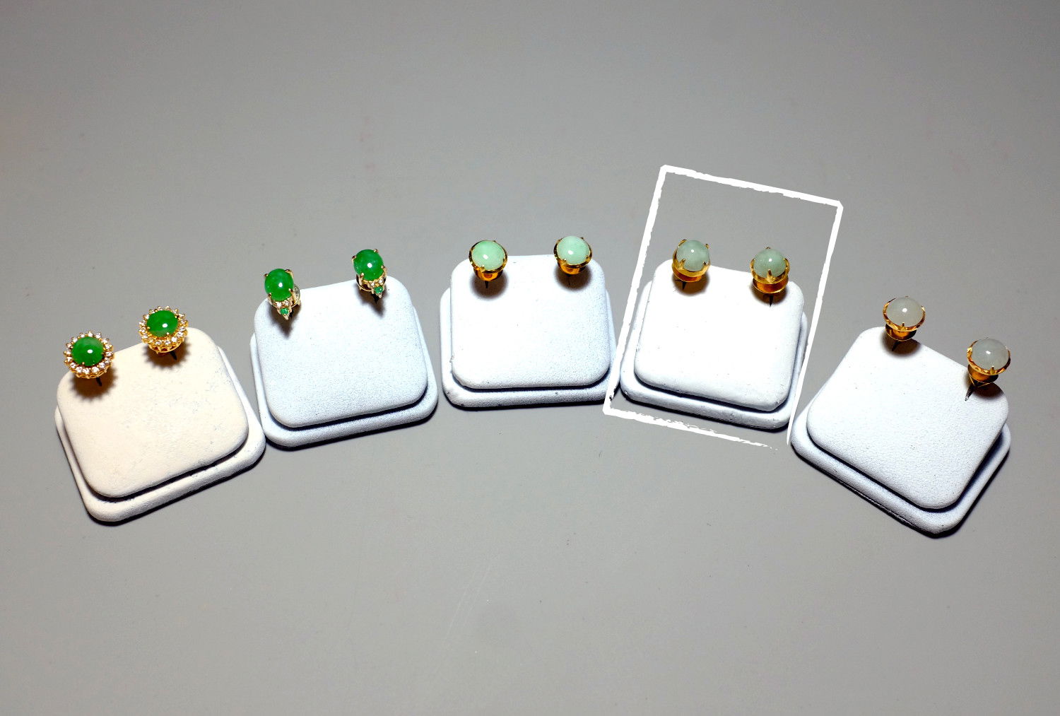 antique jade stud earrings Singapore