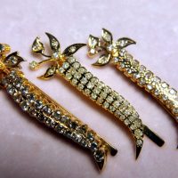 antique diamond hair clip