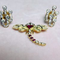 art deco diamond earrings