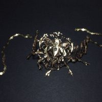 20k Butterfly Filigree Antique Necklace Chinese
