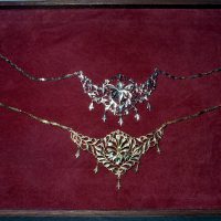 20k Butterfly Filigree Antique Necklace Chinese