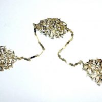 Antique Chinese Gold Scarf Brooch Pins 20k Kerosang