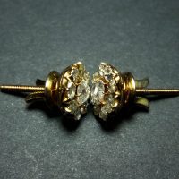 Antique Rose Cut Diamond Stud Earrings Chinese
