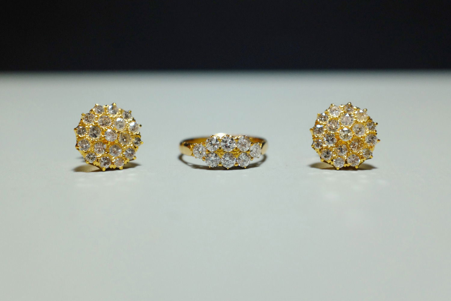 22k 8 stone Peranakan diamond ring, antique diamond cluster ring