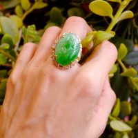 vintage chinese jade rings