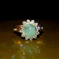 emerald diamond ring antique