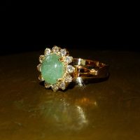 emerald diamond ring antique