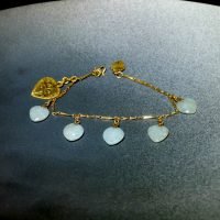 Antique Pale Jade Charm Bracelet 20k Chinese