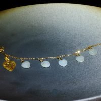 Antique Pale Jade Charm Bracelet 20k Chinese