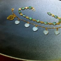 Antique Pale Jade Charm Bracelet 20k Chinese