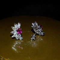 antique ruby earrings