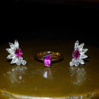 antique ruby earrings