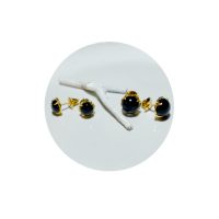 22k Onyx Stud Earrings Chinese