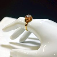 GIA 1ct rose cut diamond ring antique