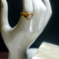 Antique old European cut diamond ring