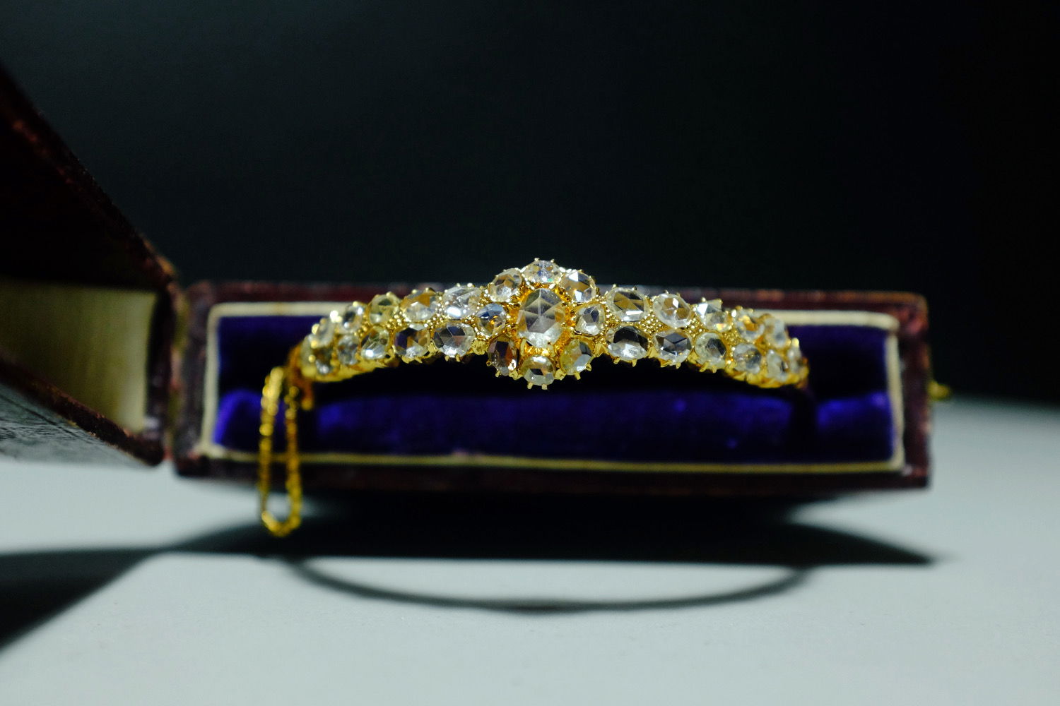 Gem Gardener, antique rose cut diamond bracelet, antique diamond bangle bracelet, Peranakan bracelet, diamond bangle Singapore, rose cut diamond jewelry