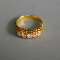 Gem Gardener, 5 stone diamond ring antique, Art Deco diamond ring antique, Chinese Art Deco, antique half eternity rings, eternity ring Singapore, antique chinese jewellery, vintage chinese gold jewelry