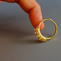 Gem Gardener, 5 stone diamond ring antique, Art Deco diamond ring antique, Chinese Art Deco, antique half eternity rings, eternity ring Singapore, antique chinese jewellery, vintage chinese gold jewelry