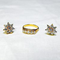 Antique Diamond Star Stud Earrings 20k