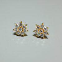 Antique Diamond Star Stud Earrings 20k