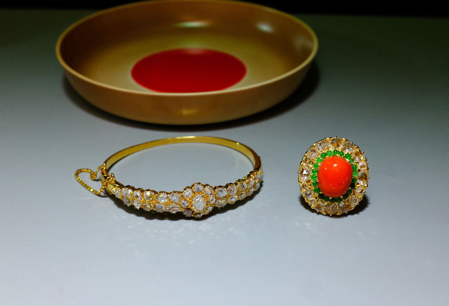 Gem Gardener, antique rose cut diamond bracelet, antique diamond bangle bracelet, Peranakan bracelet, diamond bangle Singapore, rose cut diamond jewelry