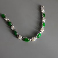 Gem Gardener, jade pearl bracelet, vintage jade bracelet, jade bracelet white gold, vintage jade jewellery, jade bracelet singapore, jade jewellery singapore, antique jade jewellery, art deco jade jewelry