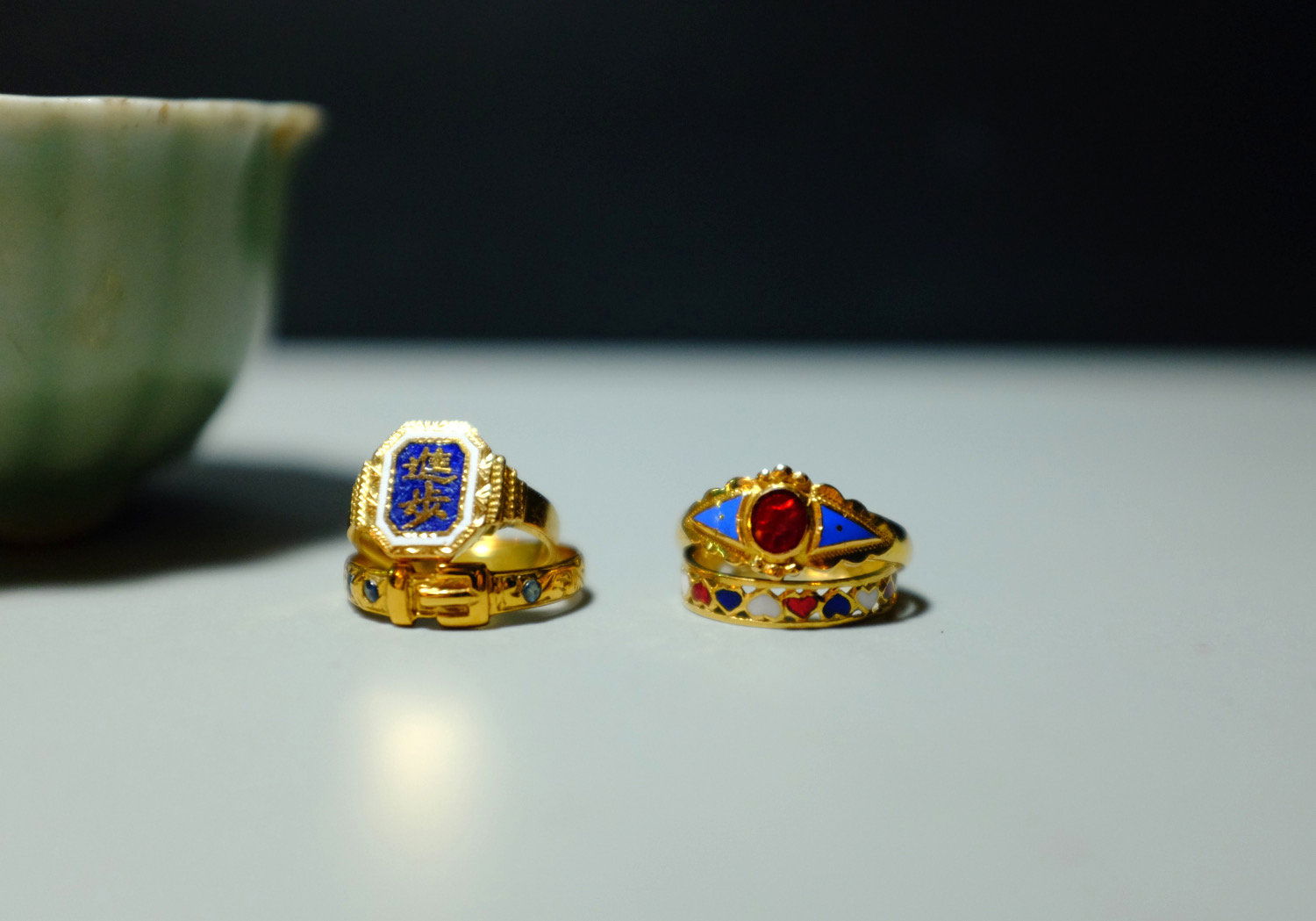Chinese signet ring, Chinese character signet ring, antique signet ring, Chinese pinky ring, antique gold pinky ring