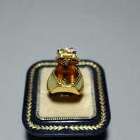 18k Bee Poison Ring Men Signet