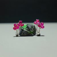 18k Natural Ruby Diamond Earrings