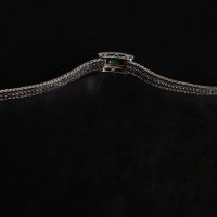 Gem Gardener, 18k white gold jade bracelet, imperial green jade bracelet, modern jade bracelet, modern jade jewellery Singapore, jadeite jade bangle bracelet, apple green jade bracelet, jade bracelet singapore, art deco jade bracelet, vintage chinese gold jewelry, art deco jade jewelry, jade bracelet singapore