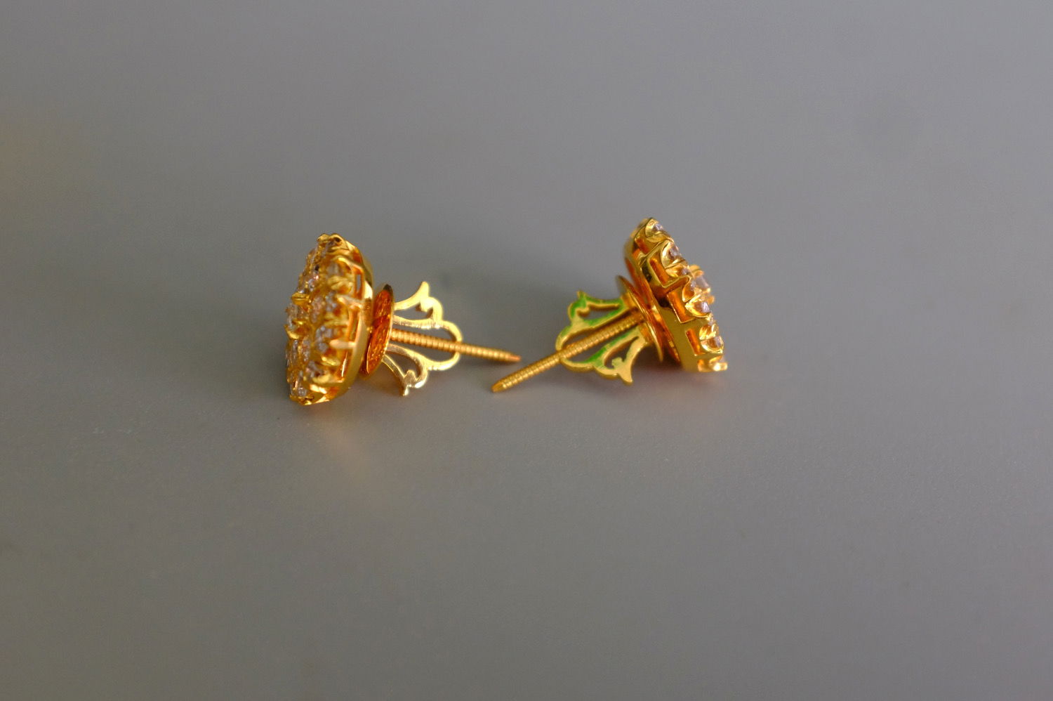 Gem Gardener, antique diamond stud earrings, diamond cluster earrings studs, antique diamond earrings for sale, Art Deco earrings studs, antique diamond stud earrings Singapore