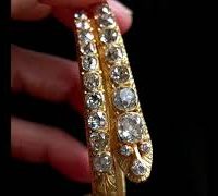 mine cut diamond bangle video