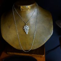 Gem Gardener, art nouveau diamond pendant, diamond cluster pendant white gold, grape diamond pendant, antique diamond pendant brooch, vintage diamond pendant white gold, antique white gold jewelry, white gold pendant singapore, diamond pendant singapore