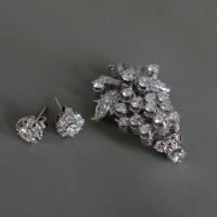 Gem Gardener, art nouveau diamond pendant, diamond cluster pendant white gold, grape diamond pendant, antique diamond pendant brooch, vintage diamond pendant white gold, antique white gold jewelry, white gold pendant singapore, diamond pendant singapore