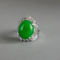Gem Gardener, imperial green jade ring, imperial jade cabochon, jadeite jade rings for sale, jade ring singapore, green jade cabochon ring