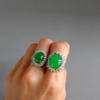 Gem Gardener, imperial green jade ring, imperial jade cabochon, jadeite jade rings for sale, jade ring singapore, green jade cabochon ring, imperial green jadeite