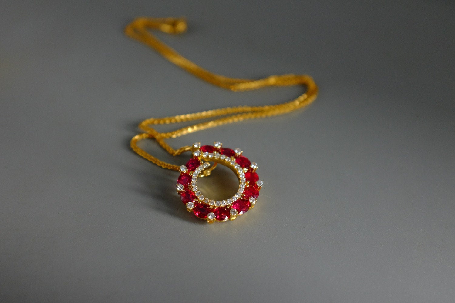 Gem Gardener, ruby diamond pendant necklace ruby pendant singapore ruby jewellery singapore art nouveau ruby pendant ruby pendant necklace gold, ruby pendant earrings set, ruby jewelry singapore